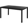 Garden Table - VIDAXL - Black - Aluminium - WPC - 150 X 90 X 74 Cm