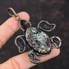 Эвдиалит Медный Кулон Украшения из Медной Проволоки Ручной Работы Кулон с Драгоценным Камнем Украшения из Эвдиалита Кулон в Виде Черепахи Кулон из Проволоки Для Подарка