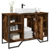 VidaXL Bathroom Vanity Unit Smoked Oak 91x35x60 Cm, Bathroom Sink Cabinet, Bathroom Furniture, 848666
