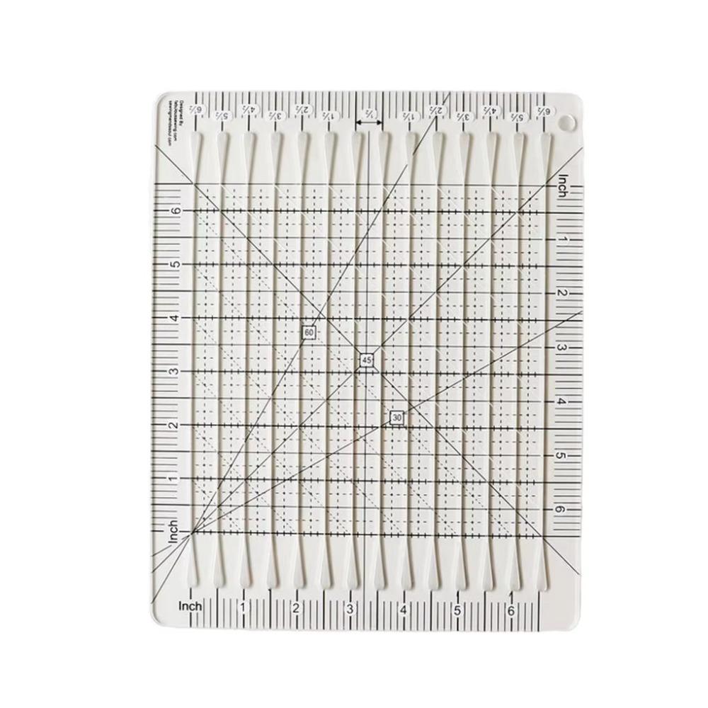 Acrylic Quilt Cut Ruler Template 6inch Measurement Tool Clothes Ruler For Cutting Quilting