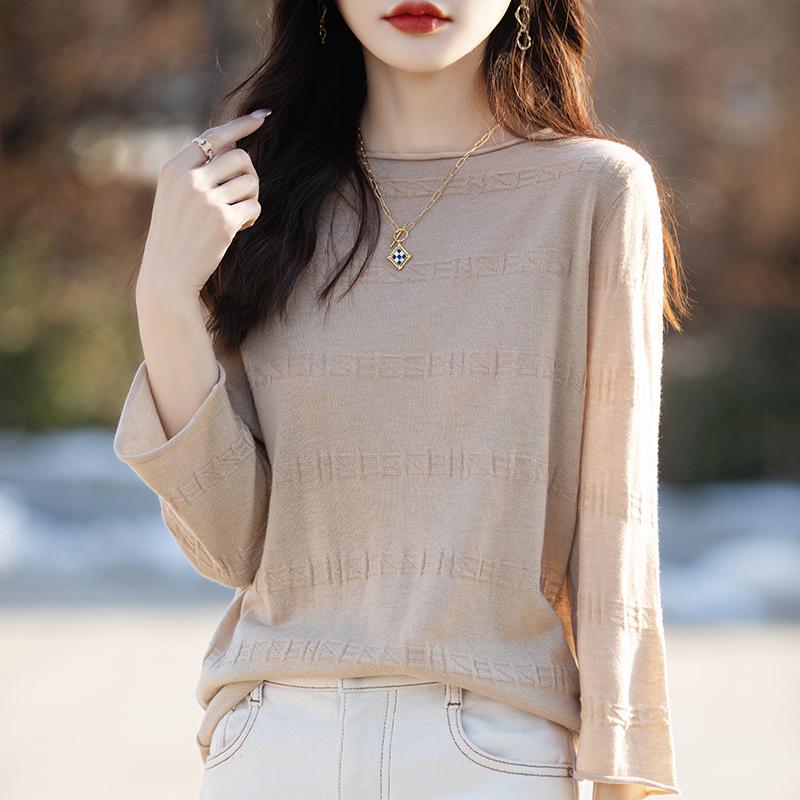 Всесезонный женский свитер из 50% шерсти и 50% шелка | Легкий теплый свитер из смеси | Роскошный трикотаж из кашемира и шелка