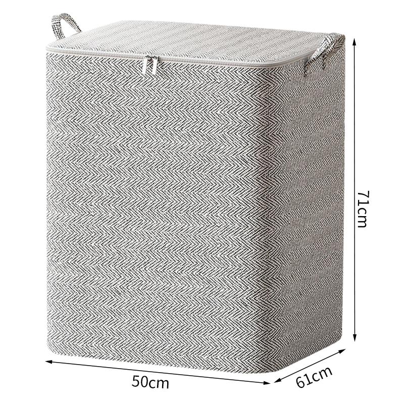 Non-Woven Zipper Storage Bag Portable Clothes Storage Bins Foldable Closet Organizer Containers Wardrobe Sorting Storage Box