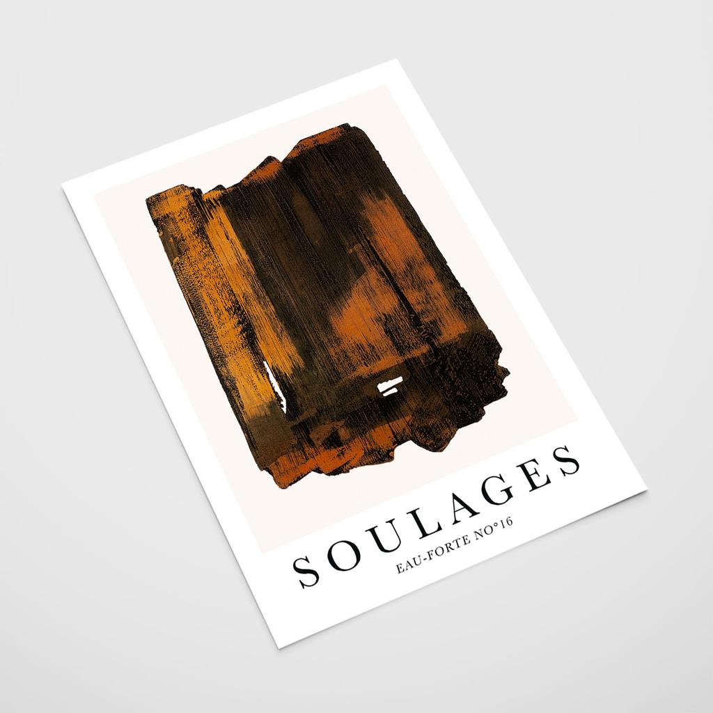 Plakat abstrakcja soulages rdza