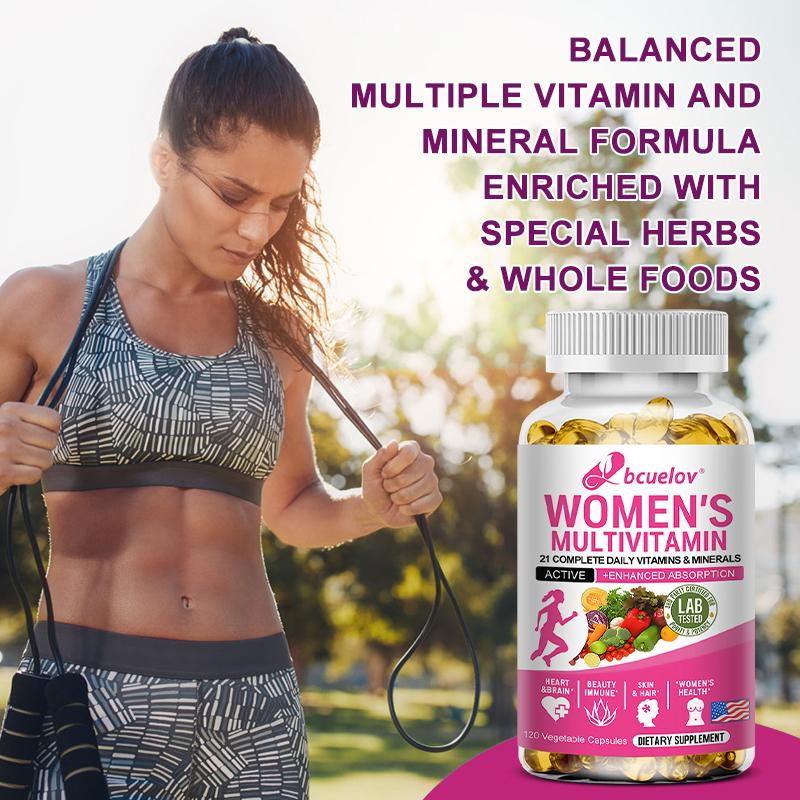 Multivitamins Supplement, With Magnesium, Calcium, 120 Capsules Per Bottle, Vegan