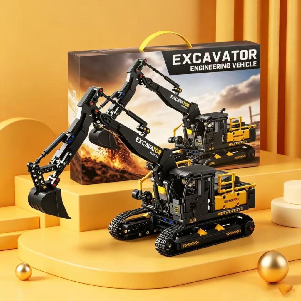 НОВЫЙ БЛОК 998 шт. Модели Экскаваторов Строительные Блоки MOC Город Строительная Инженерная Техника Кирпичики Образовательные Игрушки Подарок