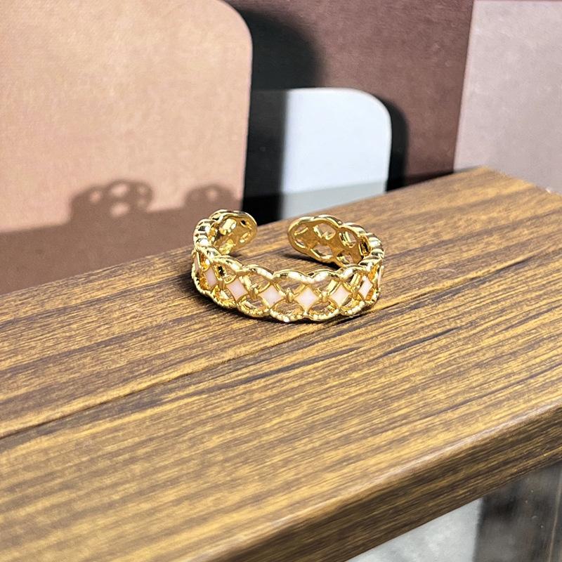 2026 Sweet and Cool Colorful Drip Glaze Temperament Court Style Retro Ring Female Flower Niche Ring