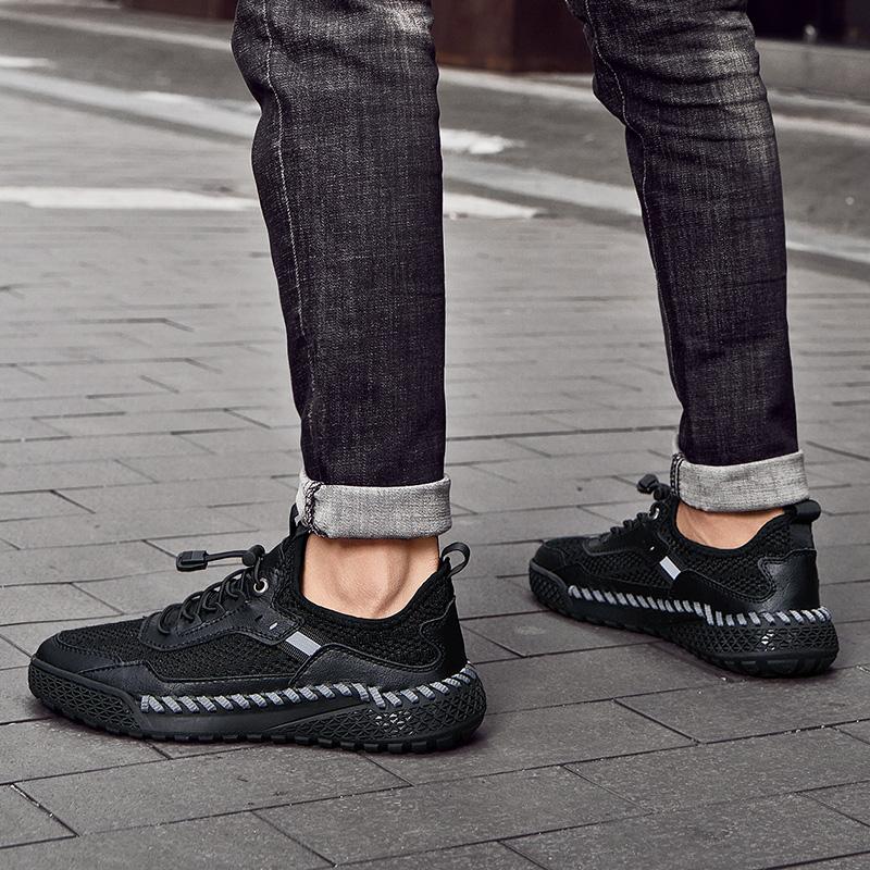 Летние мужские кроссовки, дышащая повседневная обувь, удобные мужские мокасины, сетчатая обувь, кроссовки для ходьбы на открытом воздухе