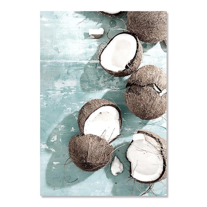 Пляжная декорация Живопись Постер Океан Белые ракушки Мост Природный пейзаж Настенное искусство Скандинавский холст Принт Картина Для декора дома