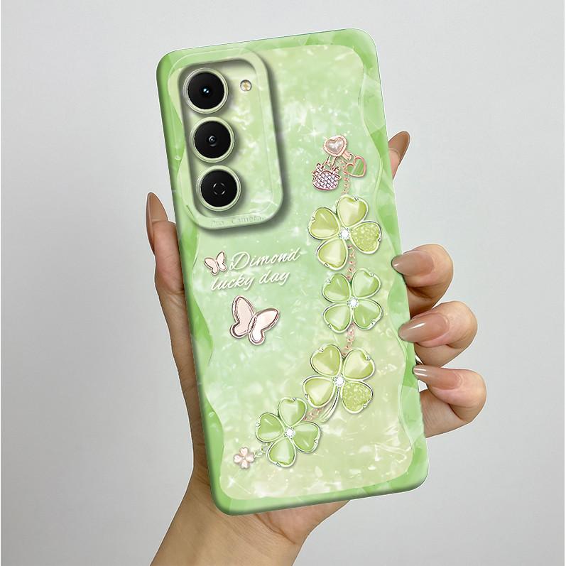 Чехол для Tecno Spark 40 Pro 40Pro+ Plus 4G Эстетичный Цветочный Чехол для Телефона Тонкий Жидкий Силикон Защита от Падений Мягкий Чехол