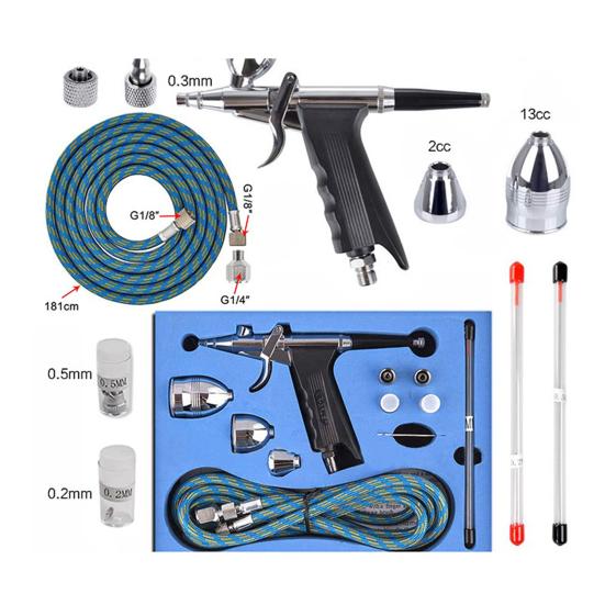 1 комплект 116A набор аэрографов двойного действия с управлением макияжем регулируемая точная насадка для дизайна ногтей модели аэрографов игрушки