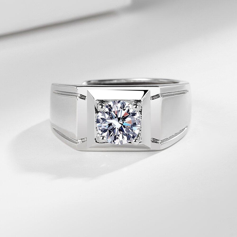 Real Diamond Engagement Ring Male, Eight Hearts And Eight Arrows Zircon Male Ring