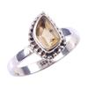 Natural Citrine Gemstone Handmade 925 Solid Sterling Silver Ring Size 6 g5M95