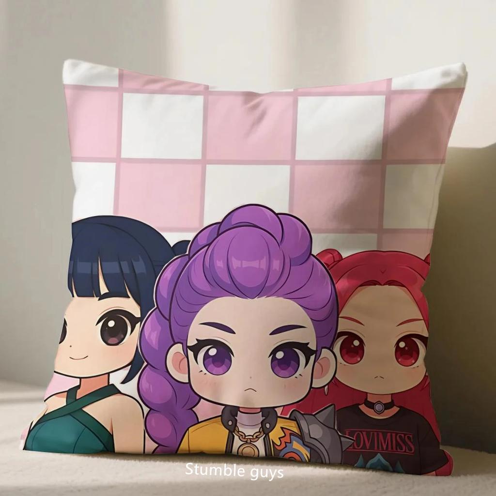 Аниме 45X45см Наволочка для диванной подушки K-pop Охотники на демонов Чехол для подушки Домашний декор