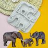 Jungle Animals Silicone Rubber Flexible Food Safe Mould Clay Resin Ceramics Candy Fondant Candy Chocolate Soap Mould