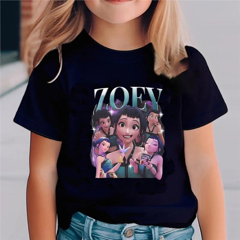 Kpop Охотники на демонов Детская одежда Футболка с коротким рукавом Милая Kpop Охотники на демонов Тигр Харадзюку Футболка для мальчиков девочек