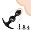 Silicone Vagina Anal Dilator Back Court Pull Bead Butt Plug with Metal Ball Sex Toys for Men and Women Gay Sex Toys Adult Toys
