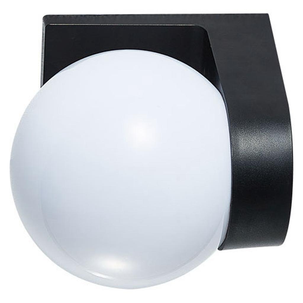 Acrylic Round Lamp Shade with PC Plastic Base Waterproof Exterior Wall Mounted Sconce Lighting Fixture Milk White