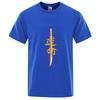 Japanese Samurai Sword Fate Pattern 2025 Summer Cotton High Quality Tshirt Unisexs Ordinary Solid Color Casual Short Sleeve