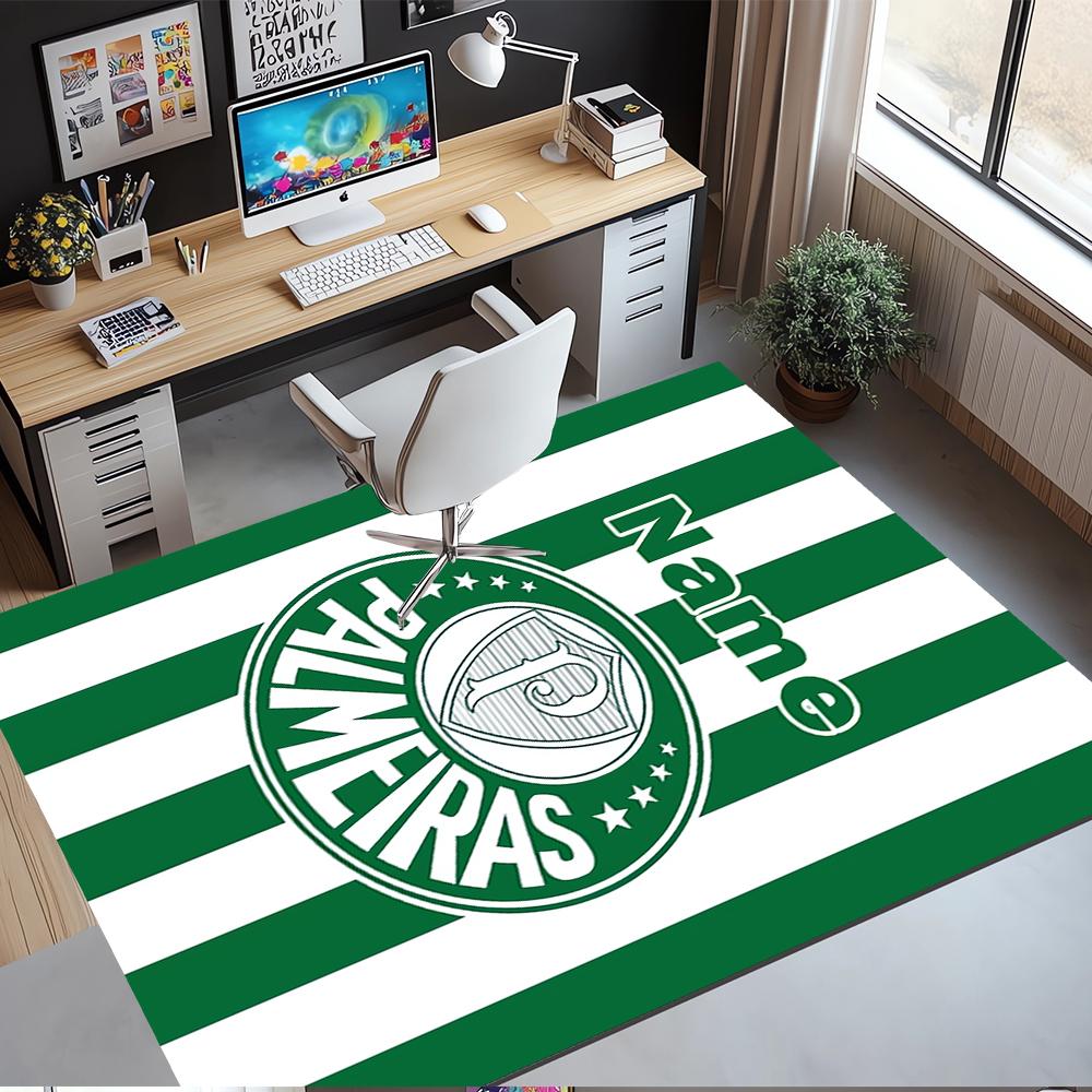 Custom Name Palmeiras Printed Carpet,Rug for Office Chair Living Room Bedroom Kitchen Room Decor Gifts.