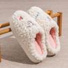 Модные зимние ПВХ милые плюшевые теплые женские хлопковые тапочки повседневные домашние тапочки с головой кролика мягкие приятные для кожи унисекс нескользящие домашние тапочки