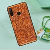 Коричневый тисненый кожаный узор для чехла Huawei Nova 12s 12i 11i 7i 8i 9 10 SE Y91 Y90 Y60 Y70 Y72 Y61 P60 Pro P30 P40 Lite