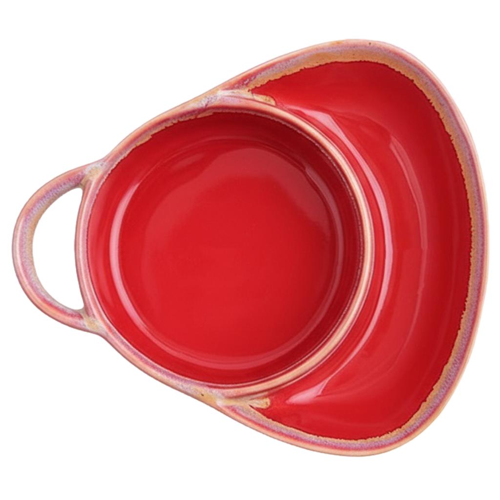 Тарелка для супа и сэндвича с ручкой Комбо Керамическая Суповая Легко моющаяся Влажные Миски для хлопьев для Десерта Фруктового Салата