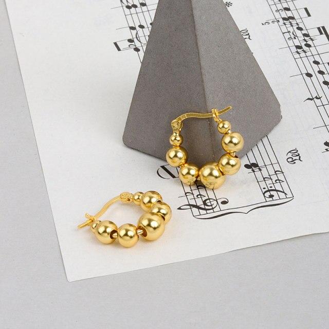 Серьги-кольца из стерлингового серебра 925 пробы для женщин и мужчин, геометрические серьги, повседневные ювелирные изделия, новинка, оптовая продажа