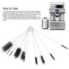 Nylon Brush Cleaning Brush Set Stainless Steel Handle Straw Cleaning Brush  For Household Cleaning