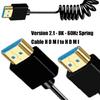 Кабель Spring UHD2.1 с поддержкой разрешения 8K, позолоченные контакты 24K, экранированный алюминиевой фольгой для ПК, мониторов, телевизоров