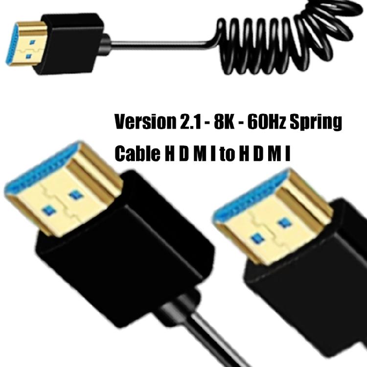 Spring UHD2.1 Cable 8K Resolution Support 24K Gold Plated Contacts Aluminum Foil Shielded for PC Monitor TV Setups