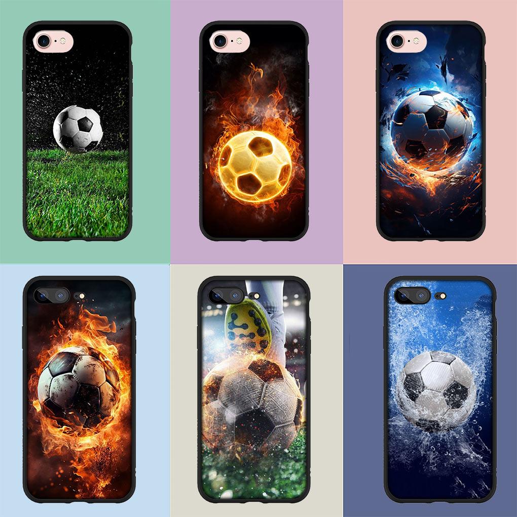 Sports Soccer Football Soft Phone Cover for Apple iPhone 16 11 Pro XS Max X XR 6 7 8 6S Plus + SE 2022 8+ Silicone Case