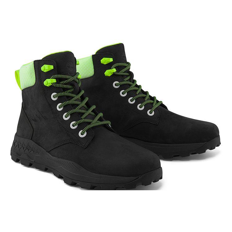 Timberland Короткие уличные ботинки из коровьей кожи Brooklyn Series, мужские черные A2HR4
