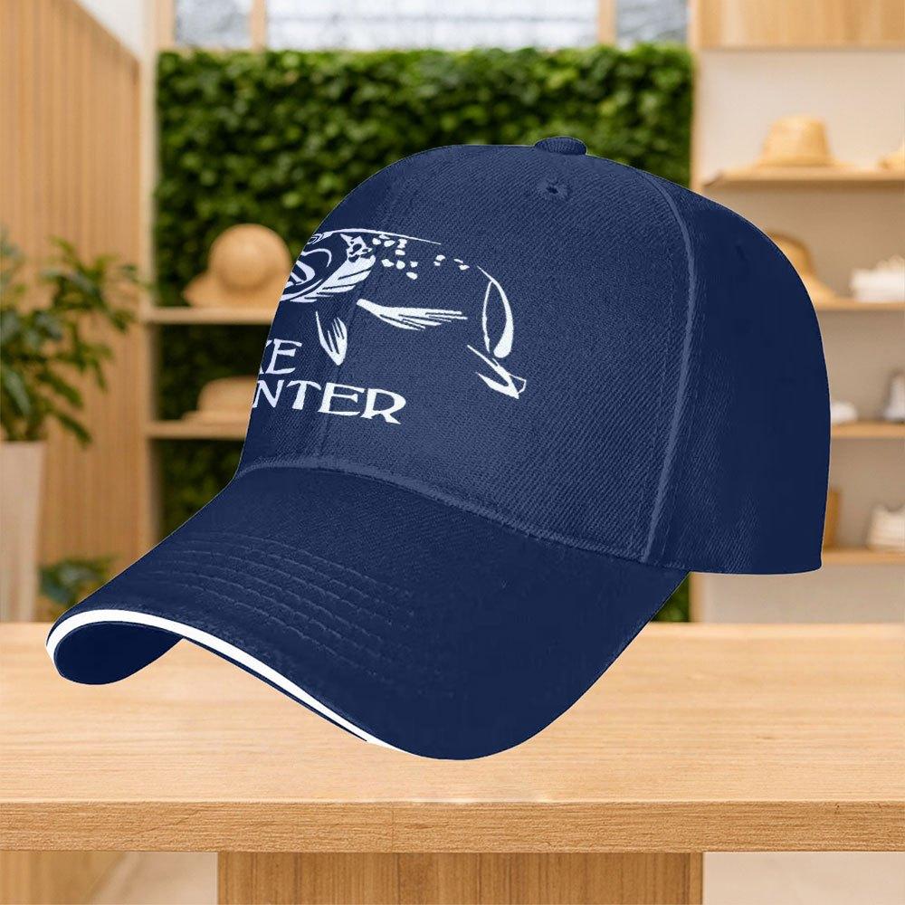 Pike Hunter Personalized Printed Baseball Cap Minimalist Style HighQuality Casual Hat for Fishing Cycling Hiking
