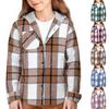 Children's Fashion Hooded Plaid All-match Casual Loose Shirt Long Sleeve Jacket