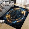FC Schalke 04 Flannel Pattern Square Carpet,Area Rug,Carpet Rug for Living Room Bedroom Sofa Playroom Decor,Non-slip Floor Mat