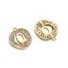 Copper Zirconium Inlaid 26 Letter Pendant For DIY Jewelry Making Craft Accessories