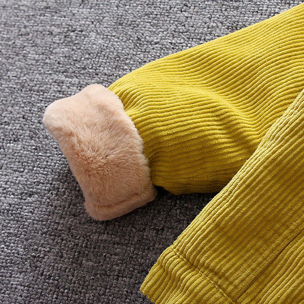 Corduroy Lapel Jacket Warm Cotton Coats Kids Boy Jacket Coat Outerwear Corduroy Coat for Boys Girls