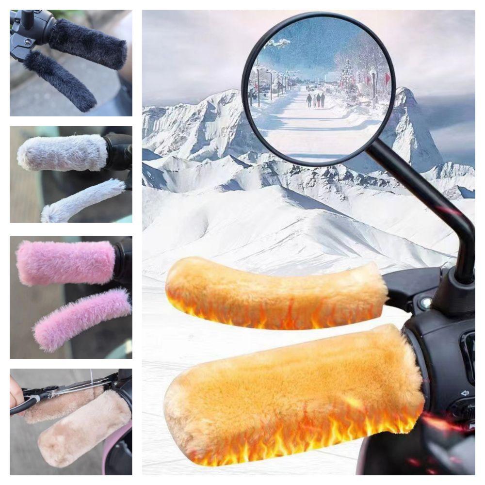 Practical Bicycle Grip Sleeves Hairy Motorcycle Handle Protective Cover Tricycles