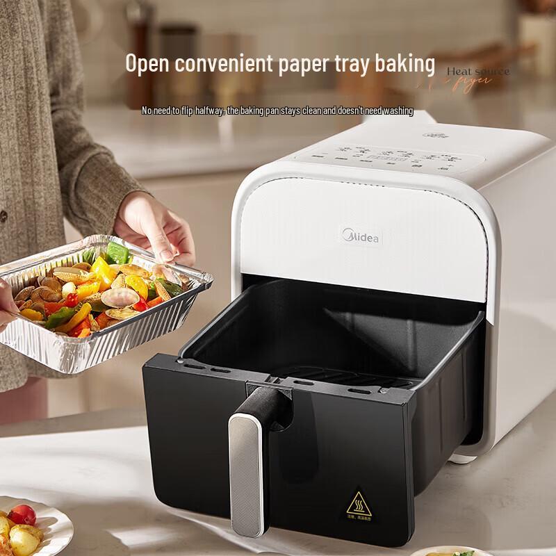 Midea 6L Kiln-Style Air Fryer with Visual Window CN plug (adapter included)