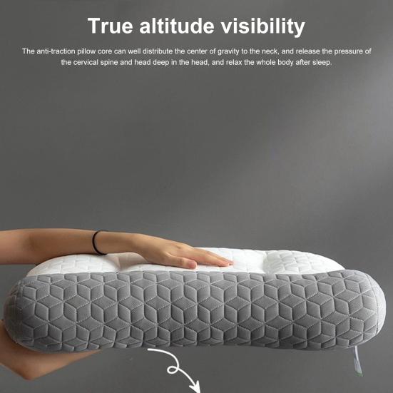 Ортопедическая подушка для глубокого сна, толстая эластичная пена с эффектом памяти, безболезненная подушка для защиты шеи и шеи для сна