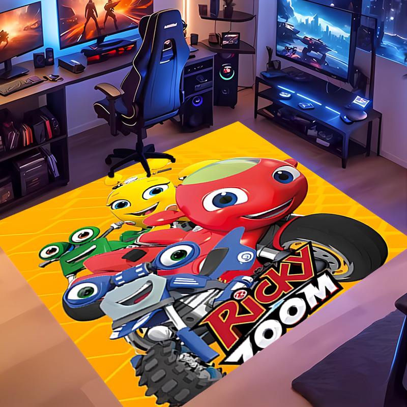 1pc Ricky Zoom2 Entrance Mat, Non-Slip Mat Area Rug,Room Decor, Outdoor Decor, Kitchen Rug,Doormat - Machine Washable, Easy to Clean