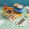 1200/1500Ml Lunch Box Portable Double-Layer Student Bento Box With Fork Spoon Outing Picnic Box Leakproof Food Storage Container