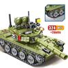 324PCS Military Tank Main Battle Series Weapon Ww2 Building Blocks  85 Tank  Army City Enlighten Bricks Toys  For Children Boy