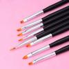 8 шт./набор кистей для коротких ногтей, кисть для рисования, розовая лепестковая, ручка для рисования точек для дизайна ногтей, инструменты для маникюра акриловым гель-лаком