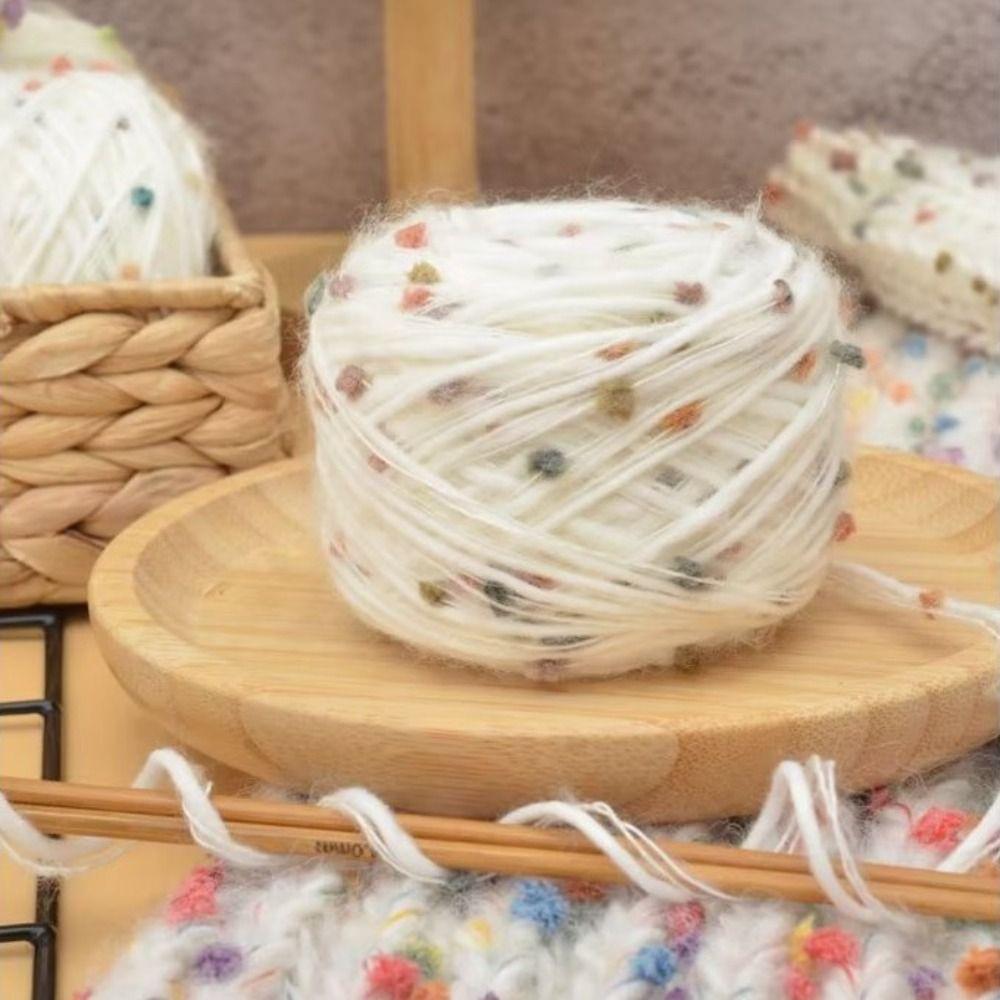 50г/Клубок Цветная Мохеровая Пряжа Радужные Бобы Шерсть Хлопковая Пряжа Толстая Нить Хлопковая Пряжа Вязальный Крючок Нить для Вязания Свитер Шарф Поделки