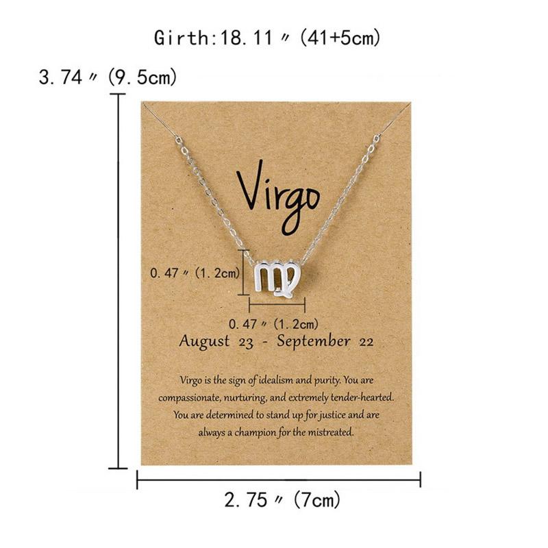 12 Созвездие Двухцветный Знак Зодиака Скорпион Ожерелье Подвеска Лев Подвески Ювелирные Изделия Подарки Ювелирные Изделия Колье Овен Рак