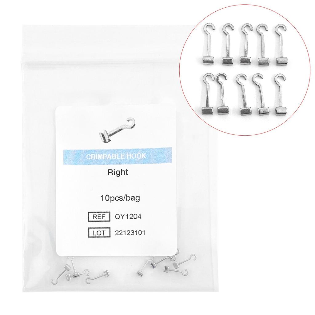 Стоматологические раздвижные обжимные крючки правый/левый стоматологический ортодонтический крючок стоматологический изогнутый обжимной крючок длина 8 мм