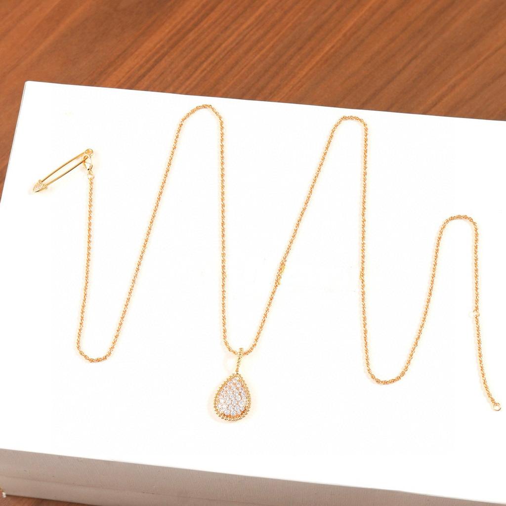 Новое винтажное женское ожерелье, роскошные украшения для женщин, дизайнерский кулон в виде капли воды, чистое серебро 925 пробы, женские вечерние ожерелья