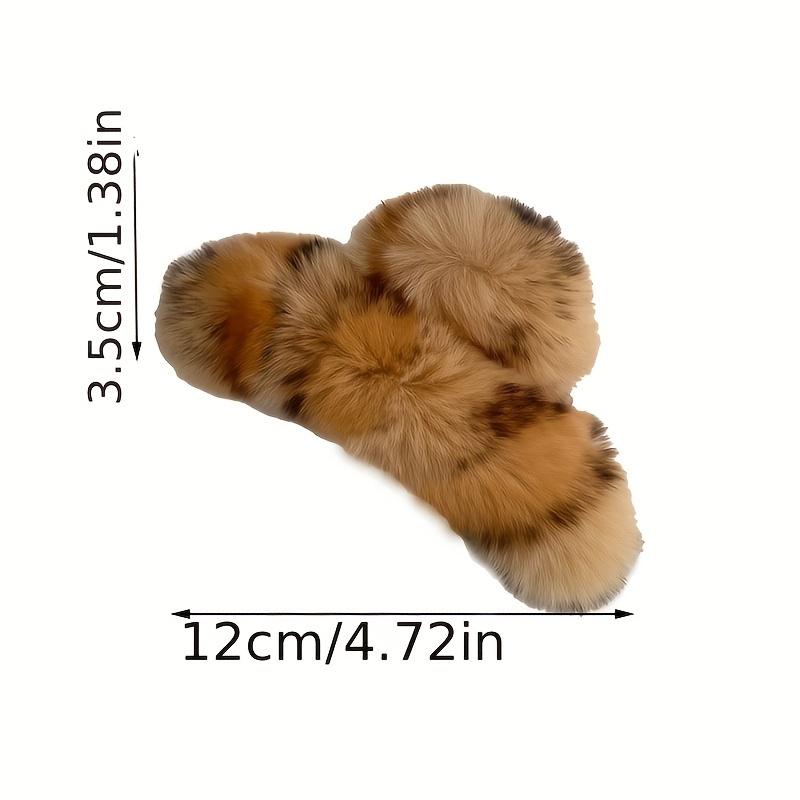 Winter Hair Accessories Large Plush Hair Claw Clips For Women Faux Fur Hairpin Hair Barrette Hair Claws Clamps Stylish Hair Styling Jewelry Gift