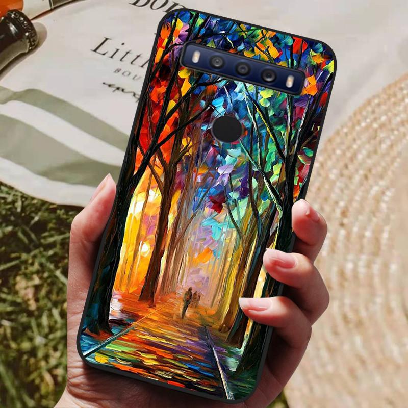 Чехол для TCL 10 SE Черный ТПУ Силиконовый Чехол Для Телефона TCL 10SE Чехлы tcl 10se T766H T766J T766U T766A Fundas Бампер Мраморный